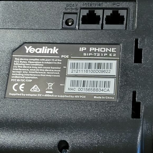 Yealink SIP-T21P E2 Dual-line Entry Level IP Phone Open Box Never Been Used - Picture 8 of 16